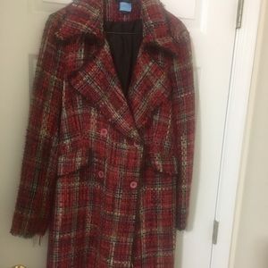 W.O.N.Y. Multi Color Long Fringe Coat